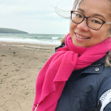 Personalised Fuchsia Pink Pure Cashmere Wrap