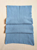 Blue Pure Cashmere Ribbed Scarf