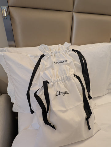 Personalised 100% Cotton Ribbon Drawstring Bag