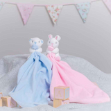 Personalised Bear Comforter with Rattle