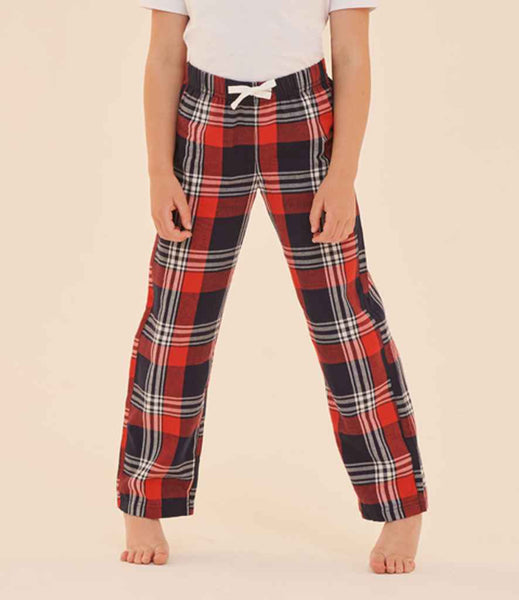 Children Tartan Cotton Checked Lounge Pants