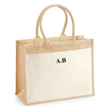 Personalised Jute Shopper Tote Bag