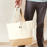 Personalised Jute Base Tote Bag