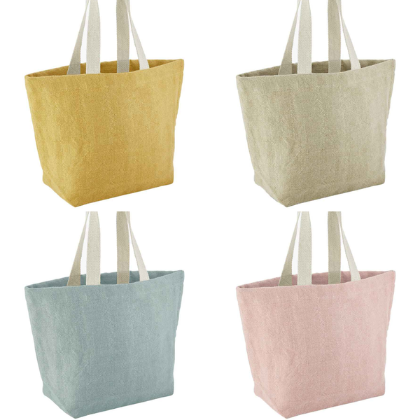 Personalised Soft Washed Jute Beach Bag