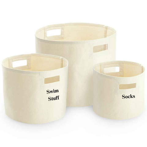 Personalised Cotton Canvas Storage Basket