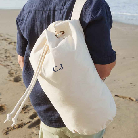 Personalised Organic Cotton Duffle Bag