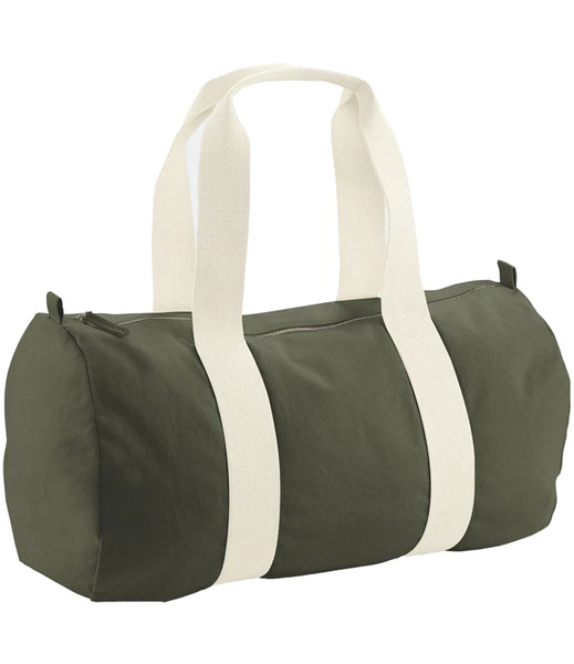 Personalised Organic Cotton Canvas Barrel Bag