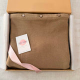 Personalised Beige Pure Cashmere Button Poncho