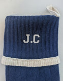 Personalised Navy Pure Cashmere Christmas Stocking