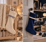 Personalised Navy Pure Cashmere Christmas Stocking