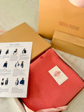 Personalised Coral Pink Pure Cashmere Button Poncho