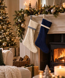 Personalised Ivory Pure Cashmere Christmas Stocking
