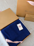 Personalised Navy Pure Cashmere Wrap