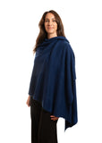 Personalised Navy Pure Cashmere Wrap