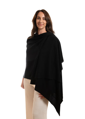 Personalised Black Pure Cashmere Wrap