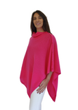 Personalised Neon Pink Pure Cashmere Button Poncho