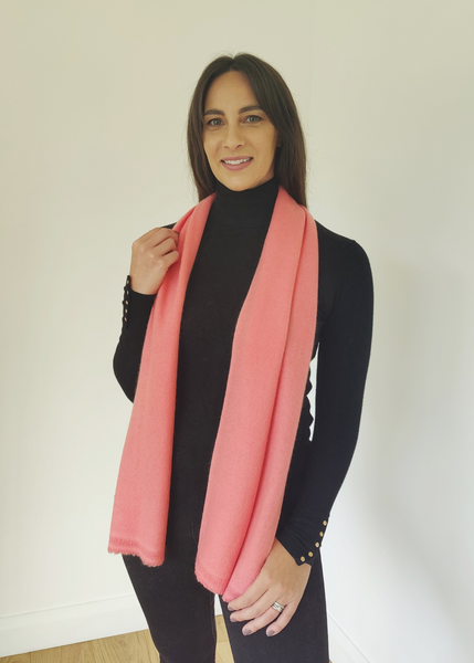 Personalised Pink Pure Cashmere Unisex Scarf