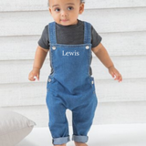 Personalised Baby Denim Dungarees