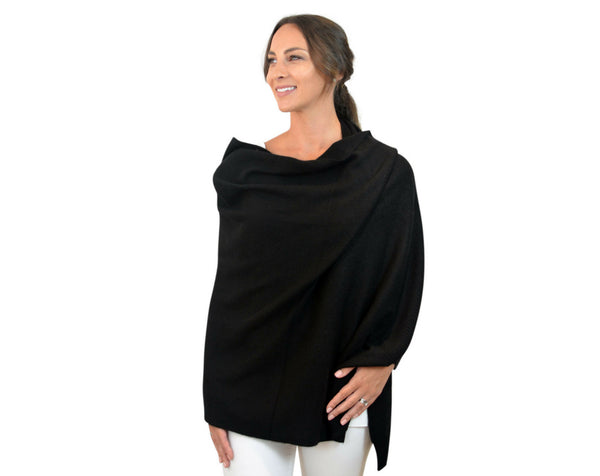 Personalised Black Pure Cashmere Wrap