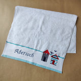 Personalised Cotton Beach Huts Towel