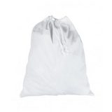 White Pure Cotton Travel Drawstring Bag