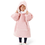 Personalised Sherpa Fleece Children Oversized Hoodie Blanket