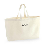 Personalised Cotton Canvas Oversized Bag