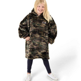 Personalised Sherpa Fleece Children Oversized Hoodie Blanket