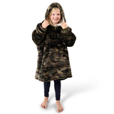 Personalised Sherpa Fleece Children Oversized Hoodie Blanket