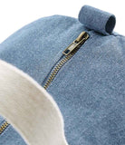 Personalised Denim Cotton Barrel Bag