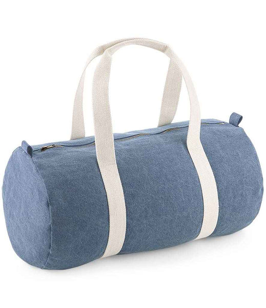 Personalised Denim Cotton Barrel Bag