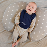 Personalised Navy Cotton Bibs