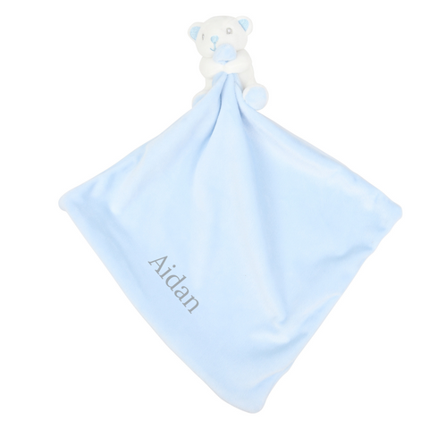 Personalised Bear Comforter with Rattle