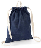 Personalised Cotton Denim Drawstring Bag