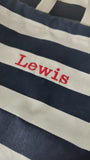 Personalised Nautical Cotton Drawstring Bag