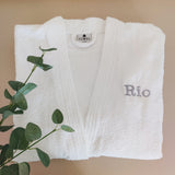 Personalised Unisex White Towelling Robe