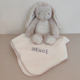 Personalised Bunny Plush Toy with Blanket