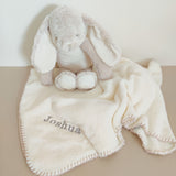 Personalised Bunny Plush Toy with Blanket