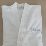 Personalised Unisex White Towelling Robe