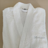 Personalised Unisex White Towelling Robe