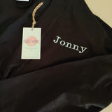 Personalised Black Cotton Robe