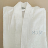 Personalised Unisex White Towelling Robe
