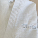 Personalised Unisex White Towelling Robe