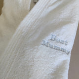 Personalised Unisex White Towelling Robe