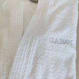 Personalised Unisex White Towelling Robe