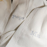 Personalised Unisex White Waffle Robe