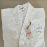 Personalised Unisex White Towelling Robe