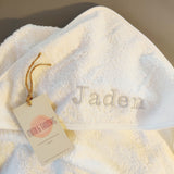 Personalised Baby Cotton Hooded Towel