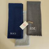 Personalised Dark Grey Pure Cashmere Unisex Scarf