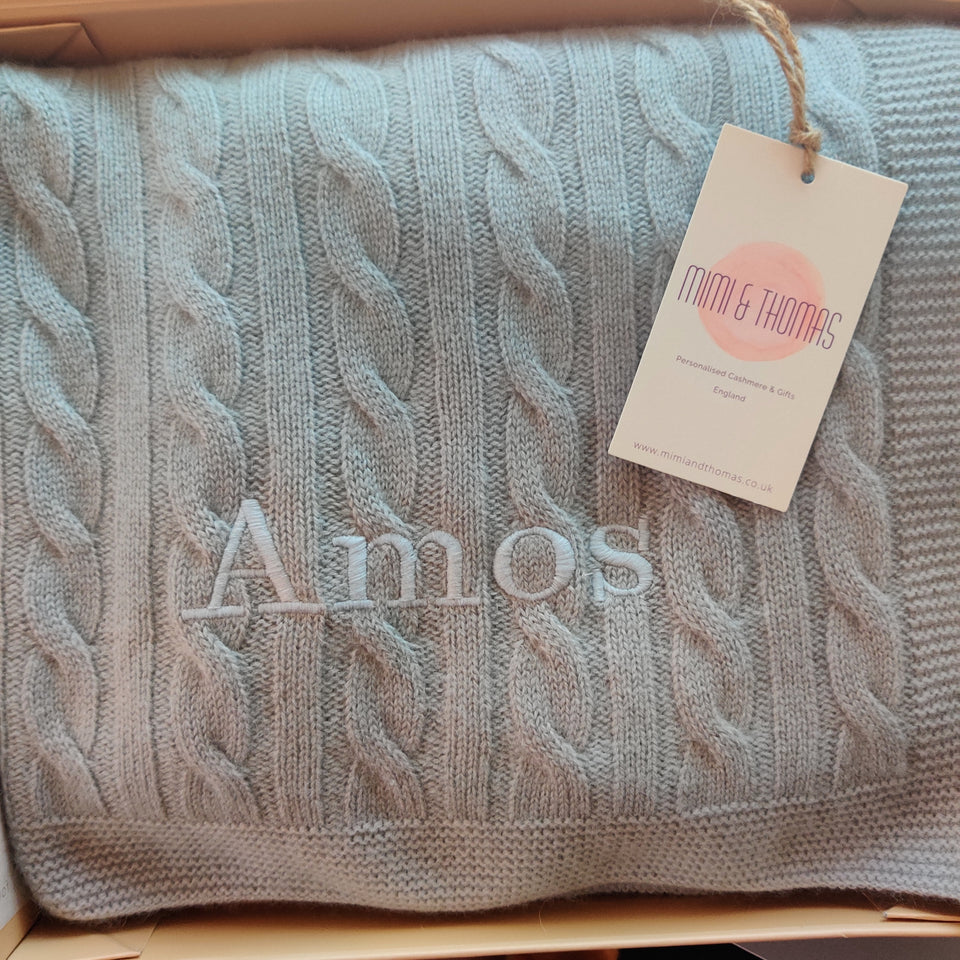 Personalised cashmere blanket online